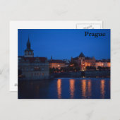 NIGHT OVER PRAG POSTCARD POSTKARTE (Vorne/Hinten)