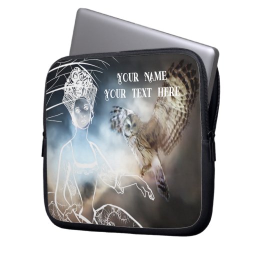 Night Owl and Lady Laptopschutzhülle (Vorderseite Links)