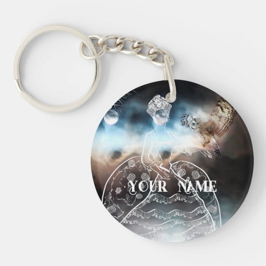 Night Owl and Lady Schlüsselanhänger (Vorderseite)