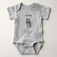 Night Owl Baby Bodysuit