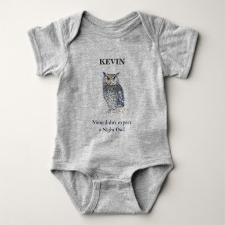 Night Owl Baby Bodysuit Baby Strampler