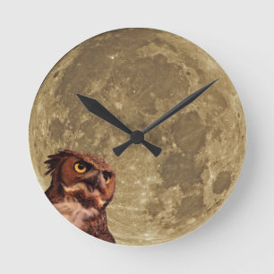 Night Owl Clock Runde Wanduhr