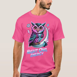 Night Owl Energy – Neon Uil Design T-Shirt