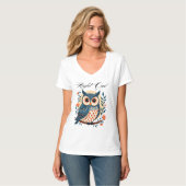 Night Owl Folklorekunst T - Shirt (Vorderseite Vollansicht)