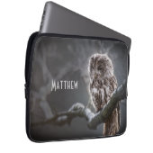 Night Owl Foto Monogram Laptop Sleeve (Vorne Rechts)