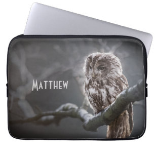 Night Owl Foto Monogram Laptop Sleeve