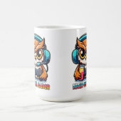 Night Owl Gamer Mascot Fun Gaming Illustration Kaffeetasse (Mittel)