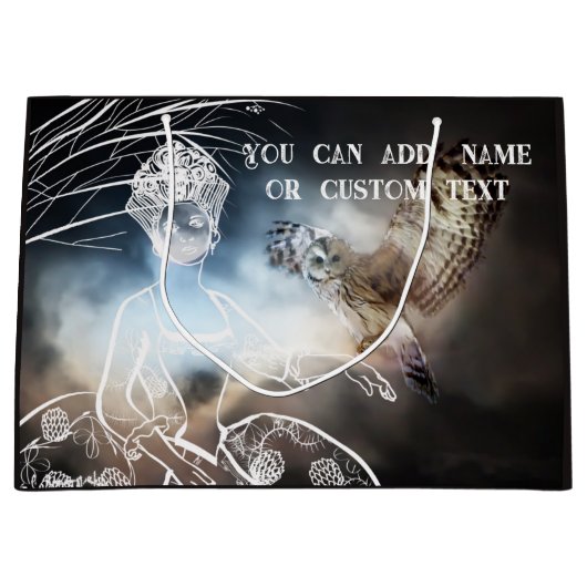 Night Owl Große Geschenktüte (Vorderseite)