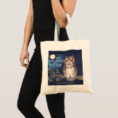 Night "Owl Liebe" Humorvolle Owl Tote Bag Personal Tragetasche (Vorderseite (Produkt))