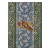 NIGHT OWL, LILACS, BLÄTTER Art Nouveau Dark Floral Tischdecke (Vorderseite)