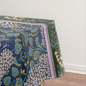 NIGHT OWL, LILACS, BLÄTTER Art Nouveau Dark Floral Tischdecke (Beispiel)