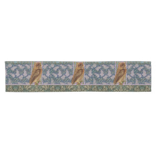NIGHT OWL, LILLACS UND BLÄTTER Art Nouveau Floral Kurzer Tischläufer