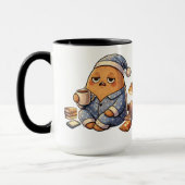 Night Owl Potato Persona Dark Cartoon Art Tasse (Links)
