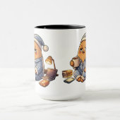 Night Owl Potato Persona Dark Cartoon Art Tasse (Zentrum)