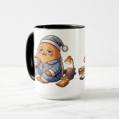 Night Owl Potato Persona Dark Cartoon Art Tasse (Vorderseite Links)