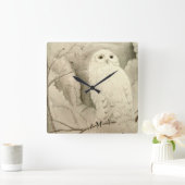 Night Owl Wall Clock Quadratische Wanduhr (Zuhause)