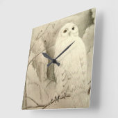 Night Owl Wall Clock Quadratische Wanduhr (Winkel)