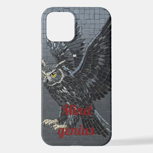 Night Owl Wisdom Mosaik Phone Case - Dunkle Akadem iPhone Hülle (Rückseite)