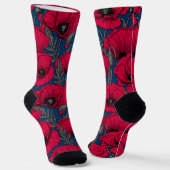 Night poppy garden socken (Gewinkelt)