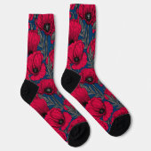 Night poppy garden socken (Rechts)