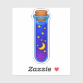 "Night Potion" - Zauberflasche aus Sternen und Mon Aufkleber (Blatt)