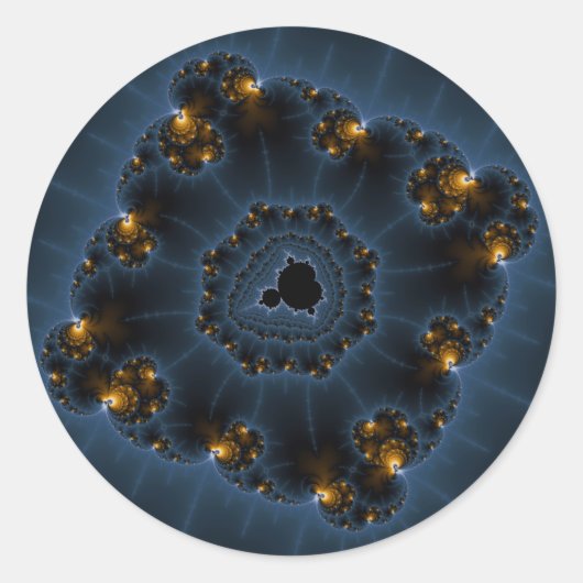 Night Prowler Fraktal Art Runder Aufkleber (Vorderseite)