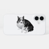 Night-Quiet Corgi iPhone 16 Hülle (Rückseite (Horizontal))