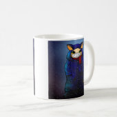 Night Rain Face Mask Cat Kaffeetasse (VorderseiteRechts)