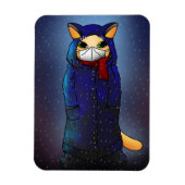 Night Rain Face Maske Cat Magnet (Vertikal)