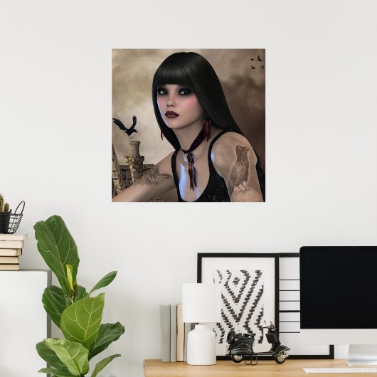 Night Raven Poster (Heimbüro)