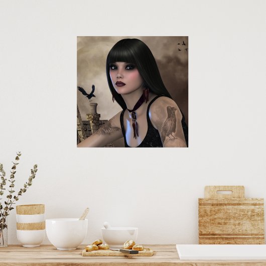 Night Raven Poster (Küche)