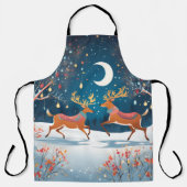 Night Reindeers Schürze (Vorderseite)