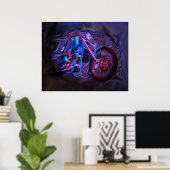 Night Rider Art Print Poster (Heimbüro)