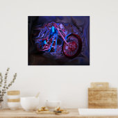 Night Rider Art Print Poster (Küche)
