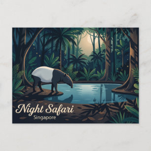 Night Safari, Mandai Singapur Postkarte
