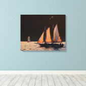 Night Sail - Key West, Florida Leinwanddruck (Insitu (Holzboden))