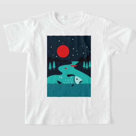 Night scene of a river T-Shirt (Ablage )