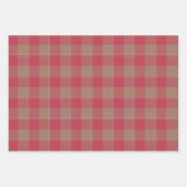 Night Shadz Red and Toast Brown Plaid Geschenkpapier Set (Vorderseite)
