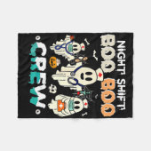 Night Shift Boo Crew Nurse Ghost Halloween Nur Fleecedecke (Vorderseite (Horizontal))