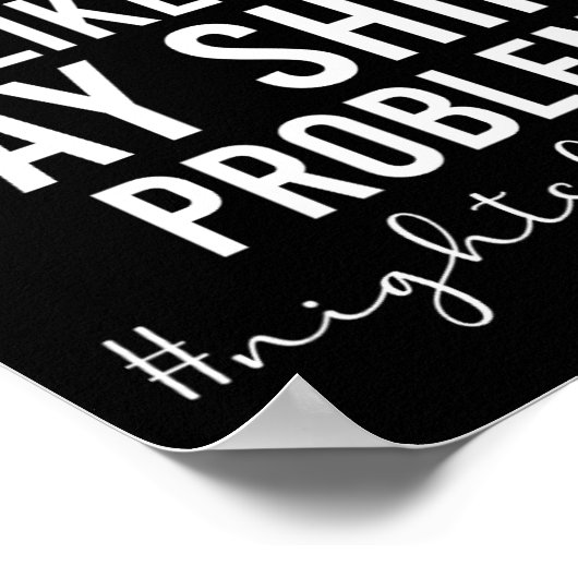 Night Shift Cna Funny Certified Nursing Istant Poster (Ecke)