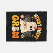 Night Shift Crew Ghost Halloween Nurse Funny Fleecedecke (Vorderseite (Horizontal))