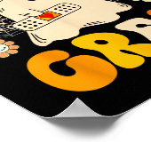 Night Shift Crew Ghost Halloween Nurse Funny Poster (Ecke)