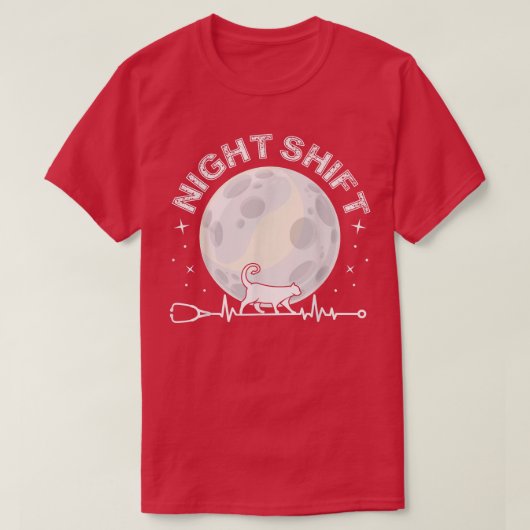 Night Shift Different Breed Stethoscope Funny Nurs T-Shirt (Design vorne)
