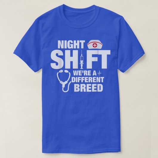 Night Shift Different Breed Stethoscope T-Shirt (Design vorne)