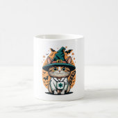 Night Shift Feline One Spooky Nurse Cat Kaffeetasse (Mittel)