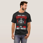 Night Shift Firefighter Money Maker Overnight Fire T-Shirt (Vorne ganz)