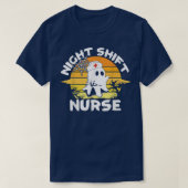 Night Shift Nurse, Boo Ghost Halloween Funny Healt T-Shirt (Design vorne)
