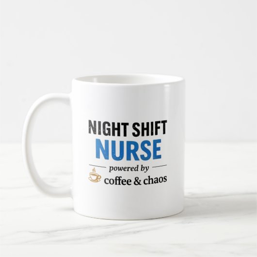 Night Shift Nurse Coffee Chaos Quote Kaffeetasse (Links)