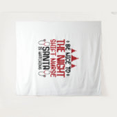 Night Shift Nurse Der Weihnachtsmann beobachtet Wandteppich (Vorderseite (Horizontal))