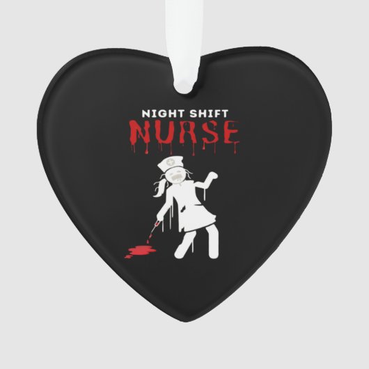 Night Shift Nurse Funny Halloween Classic T-Shirt Ornament (Vorderseite)